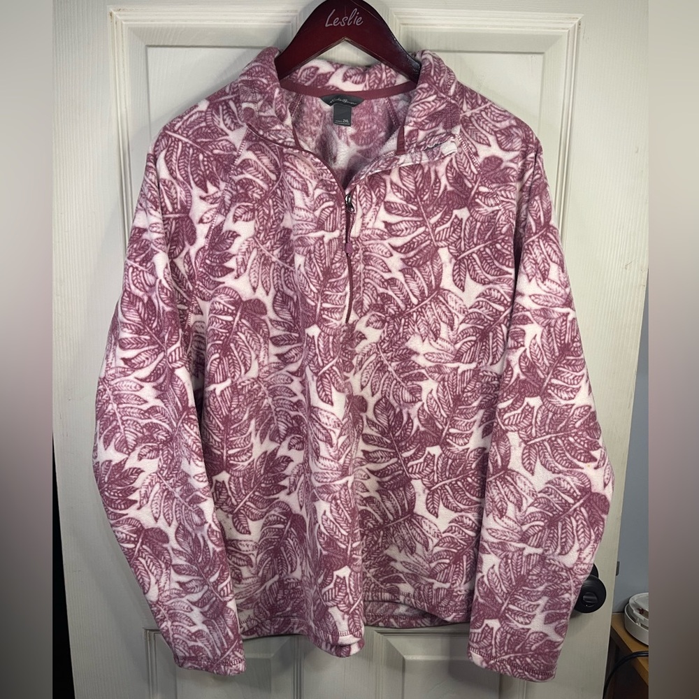 Eddie Bauer 1/4 zip fleece pattern pullover see last pic